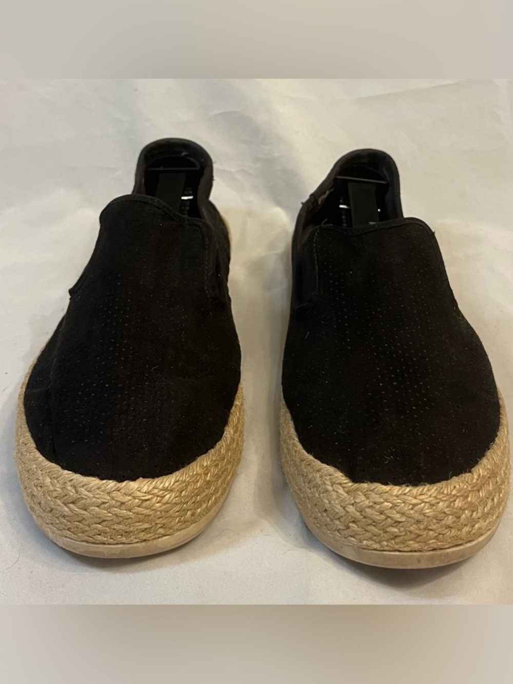 Esprit Nadine Black Espadrille Slip-Ons with Rope Platform 8.5